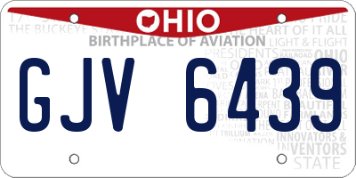 OH license plate GJV6439