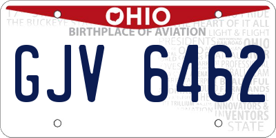 OH license plate GJV6462