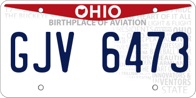 OH license plate GJV6473