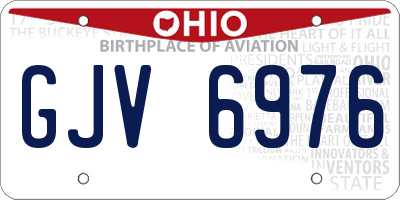 OH license plate GJV6976