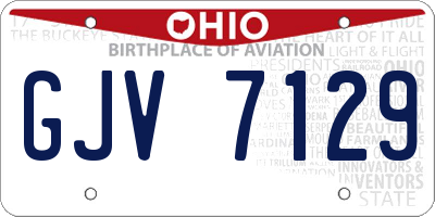 OH license plate GJV7129