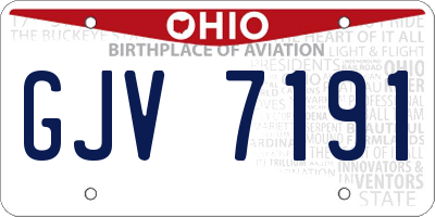 OH license plate GJV7191