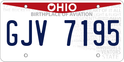 OH license plate GJV7195