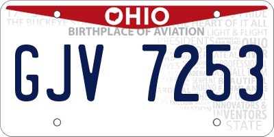 OH license plate GJV7253