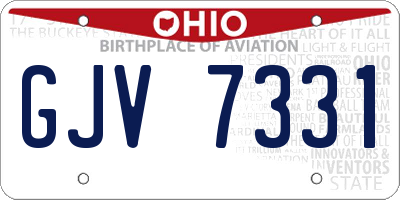 OH license plate GJV7331