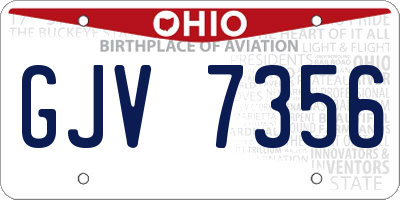OH license plate GJV7356