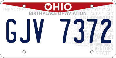 OH license plate GJV7372