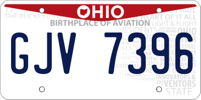 OH license plate GJV7396