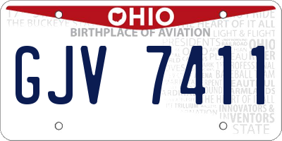 OH license plate GJV7411