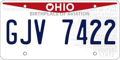 OH license plate GJV7422
