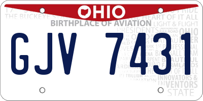OH license plate GJV7431