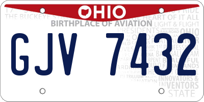 OH license plate GJV7432