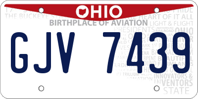 OH license plate GJV7439