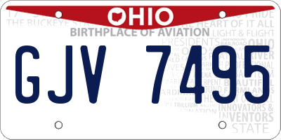 OH license plate GJV7495