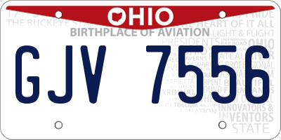 OH license plate GJV7556