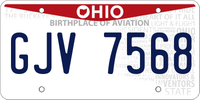 OH license plate GJV7568