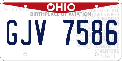 OH license plate GJV7586