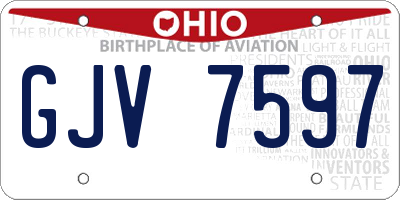 OH license plate GJV7597