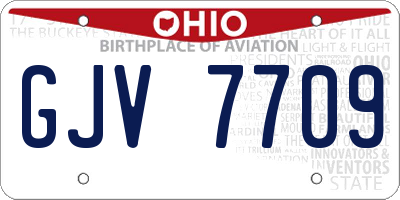 OH license plate GJV7709