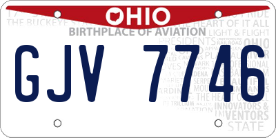 OH license plate GJV7746