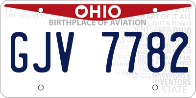 OH license plate GJV7782