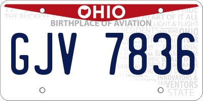 OH license plate GJV7836