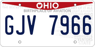 OH license plate GJV7966