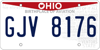 OH license plate GJV8176