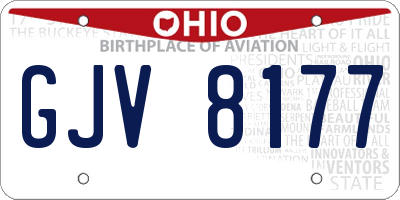 OH license plate GJV8177