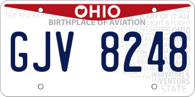 OH license plate GJV8248