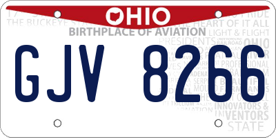 OH license plate GJV8266