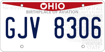 OH license plate GJV8306