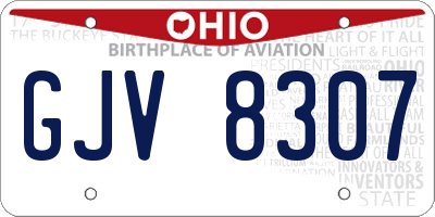 OH license plate GJV8307