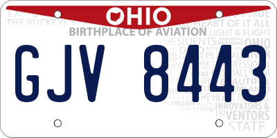 OH license plate GJV8443