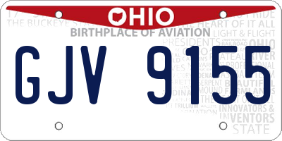 OH license plate GJV9155