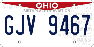 OH license plate GJV9467