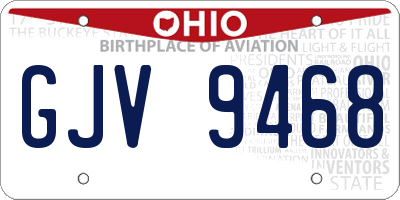OH license plate GJV9468