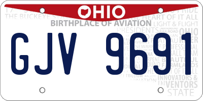 OH license plate GJV9691
