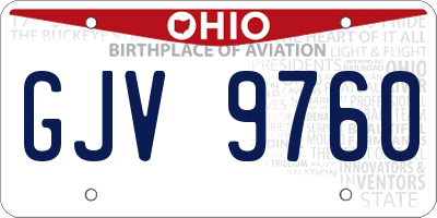 OH license plate GJV9760