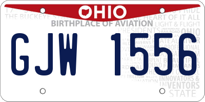 OH license plate GJW1556
