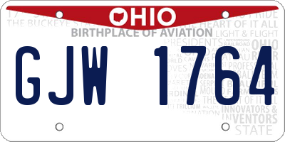OH license plate GJW1764