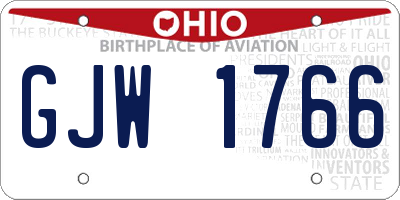 OH license plate GJW1766