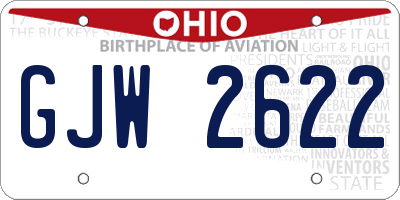 OH license plate GJW2622