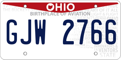 OH license plate GJW2766