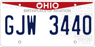 OH license plate GJW3440