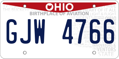 OH license plate GJW4766