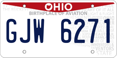 OH license plate GJW6271