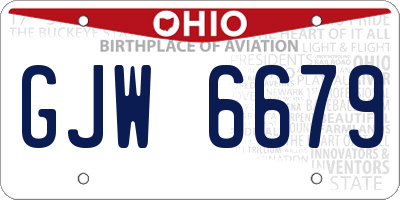 OH license plate GJW6679