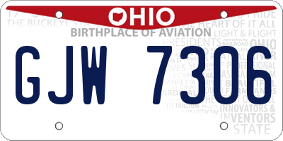 OH license plate GJW7306