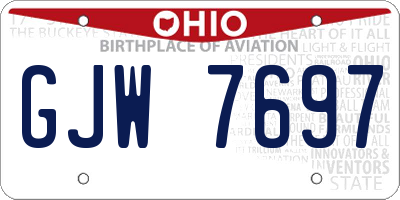 OH license plate GJW7697